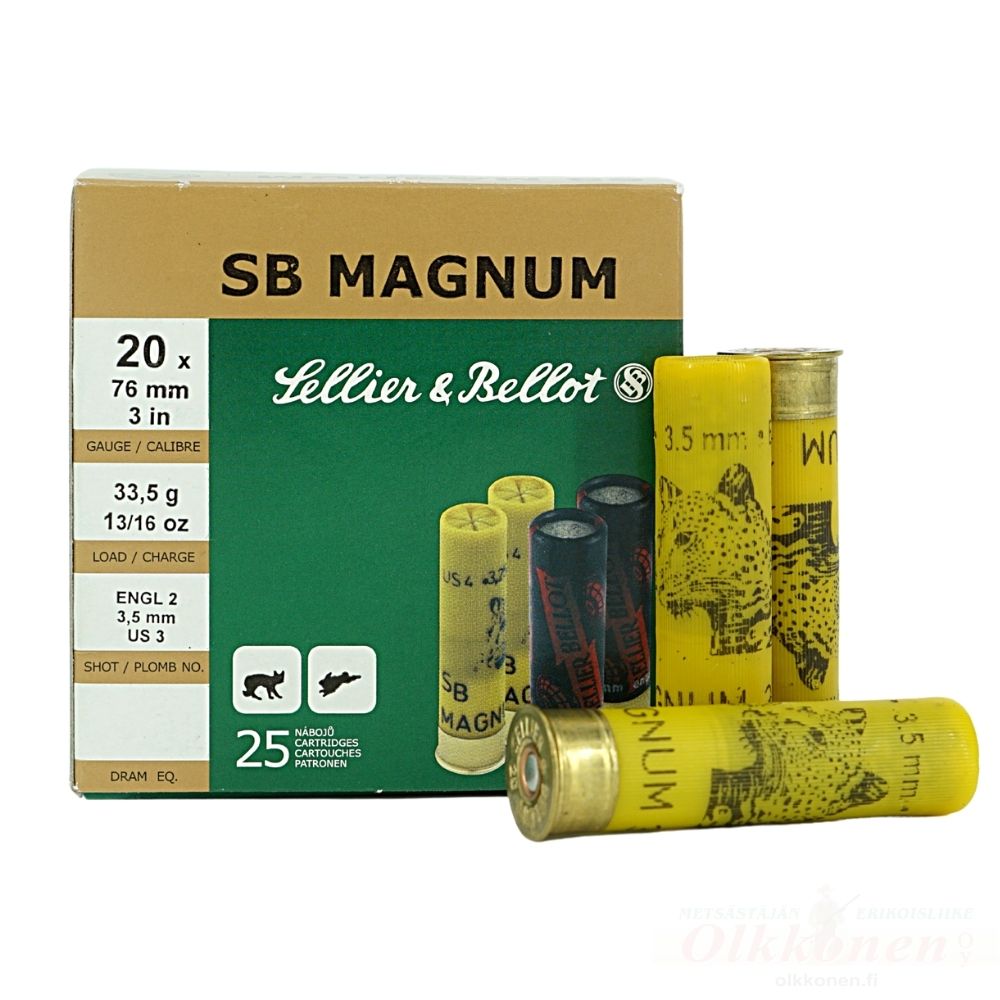 Sellier & Bellot Magnum 20/76  33,5g 25kpl/rs