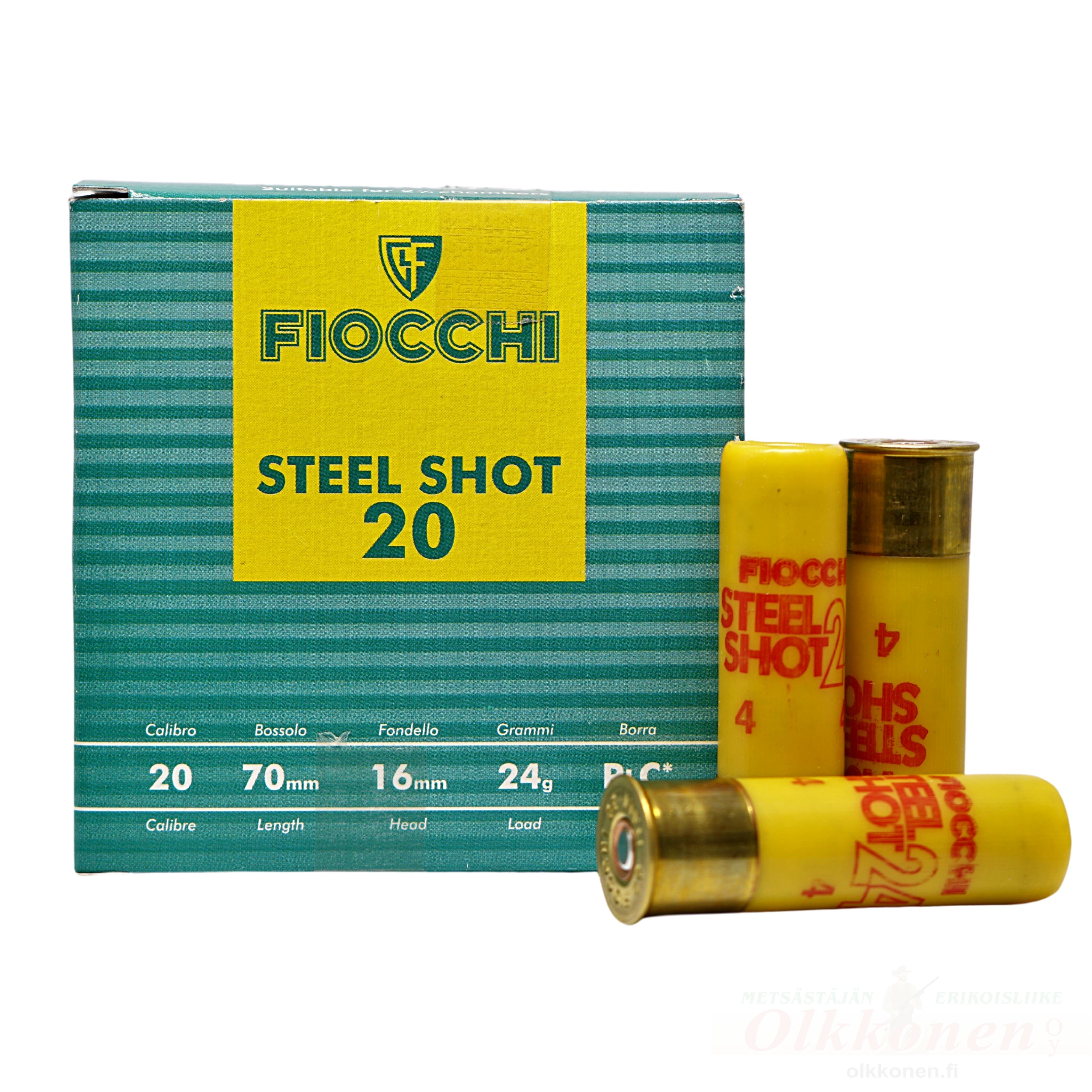 Fiocchi Steel Shot 20 20/70 24g haulikoko 4 25kpl/rs