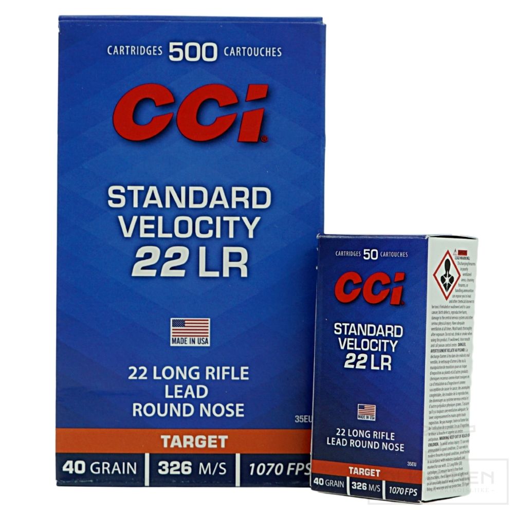 CCI .22 Lr Standard 326 m/s 2,6g 500 kpl/rs