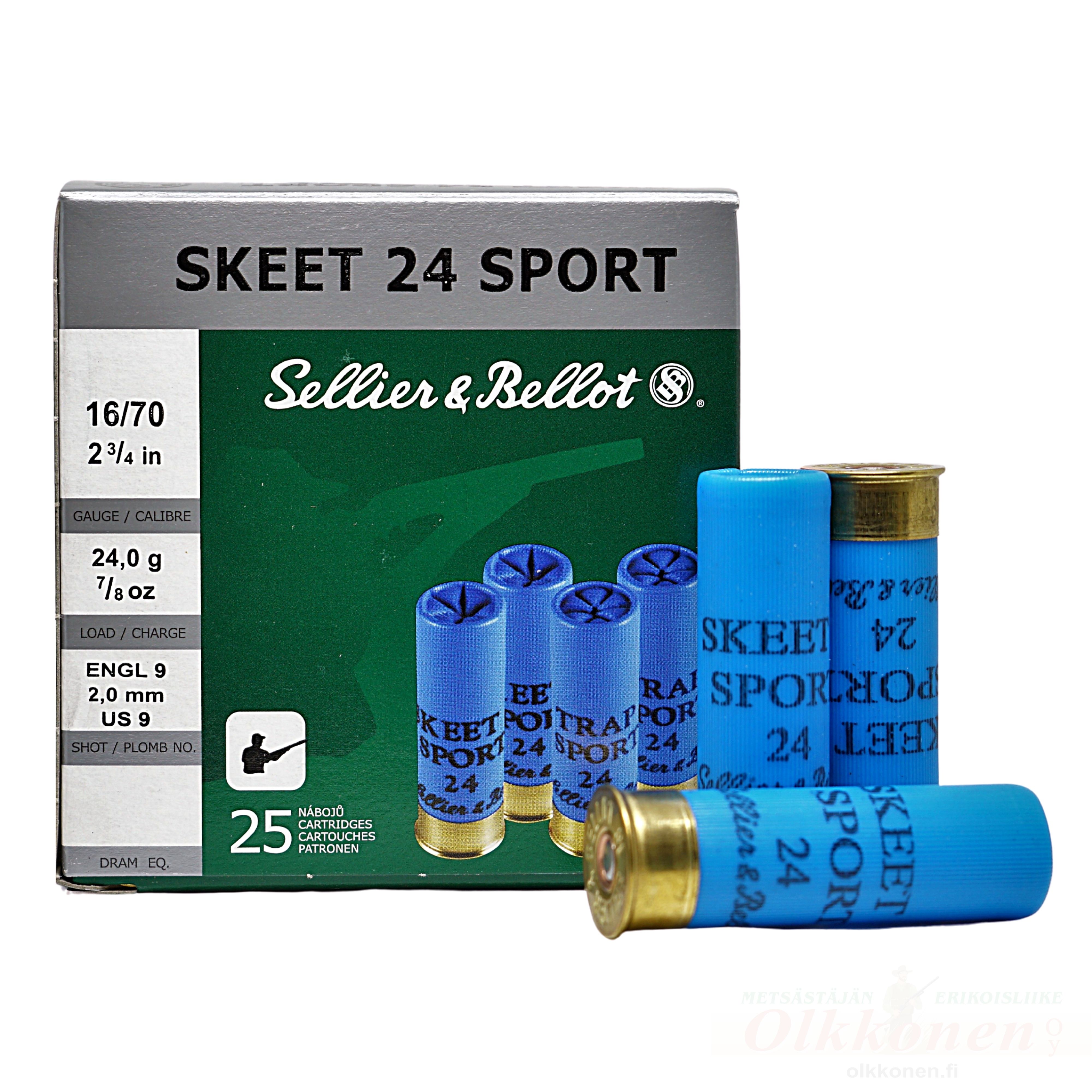 Sellier & Bellot 16/70 Skeet  24g 2,0mm 25kpl/rs