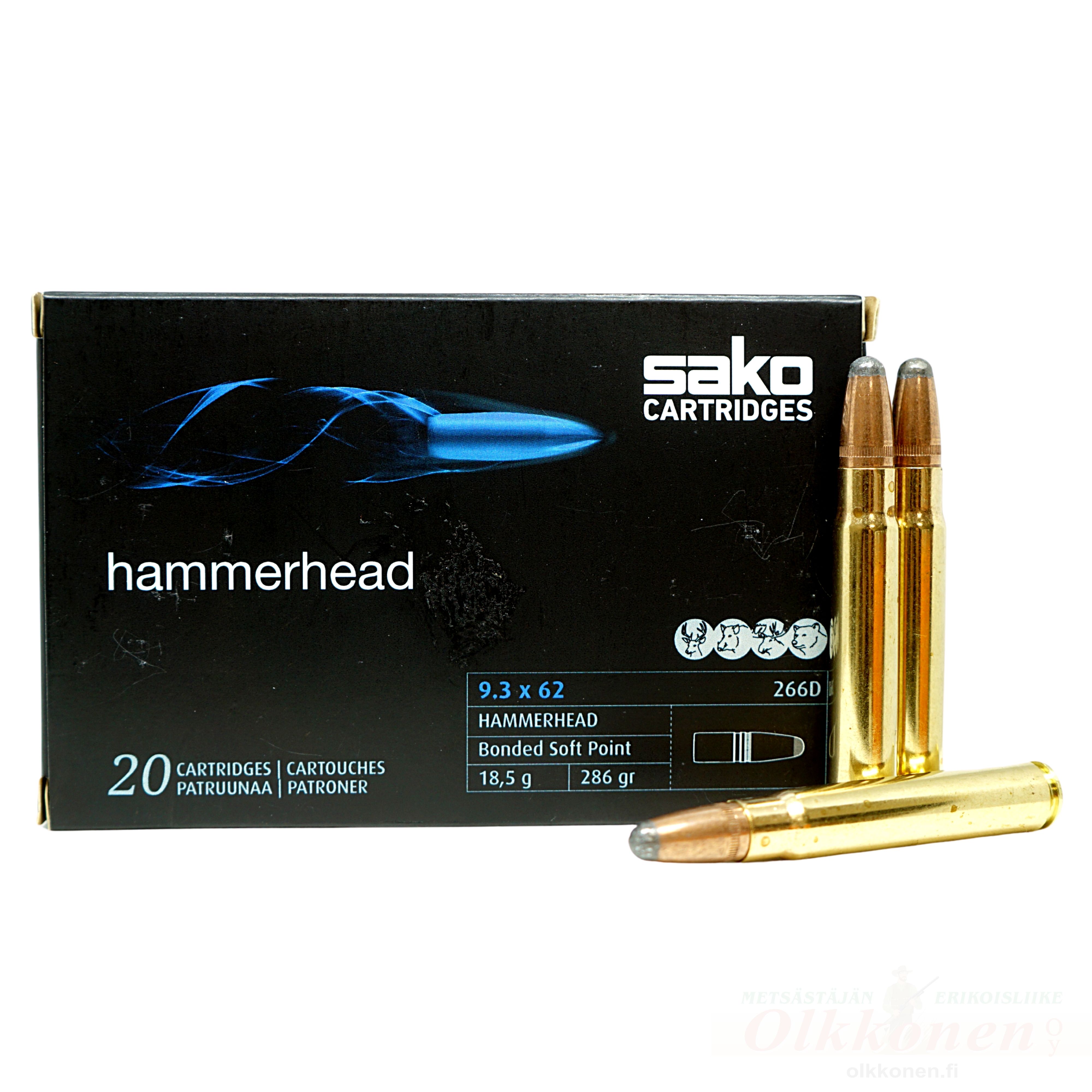 Sako 9,3x62 18,5g Hammerhead  266D  20kpl/rs                                                                  