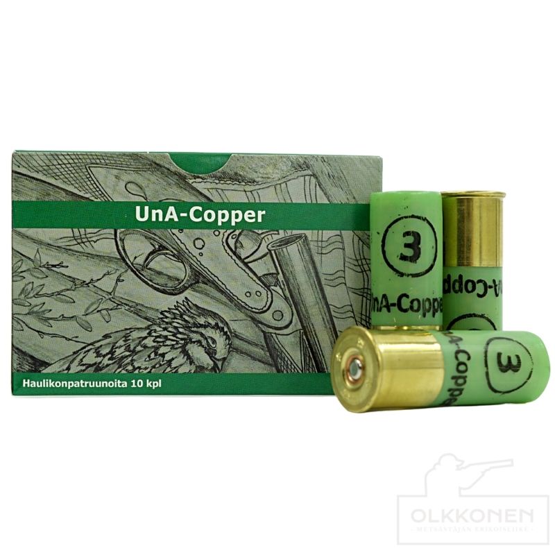 UnA-Copper patruuna 12/70 32g  haulikoko 3,25 mm 10kpl/rs