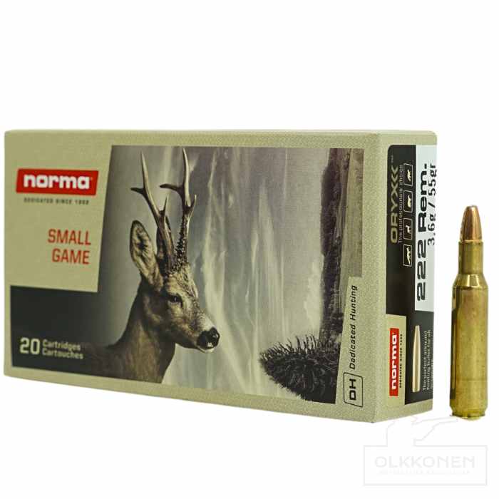 Norma .222 Rem Oryx 3,6g SP 20 kpl/rs