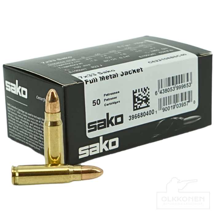 Sako Range 7x33  5,1g FMJ patruuna 50 kpl/rs