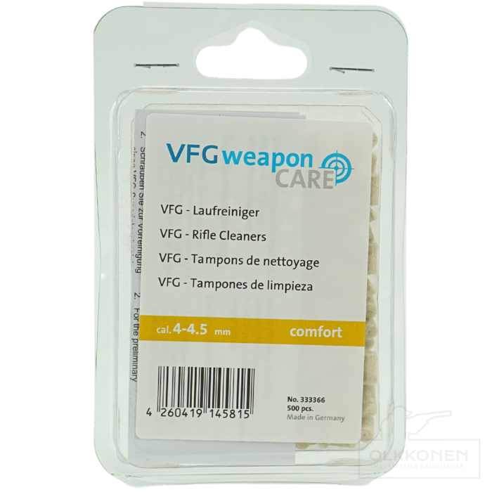 VFG puhdistustulppa 4-4,5mm /17 HMR 500kpl/rs